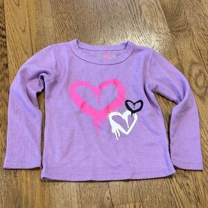 Hannah Sky Kids Long Sleeve Heart Tee - Purple 3T